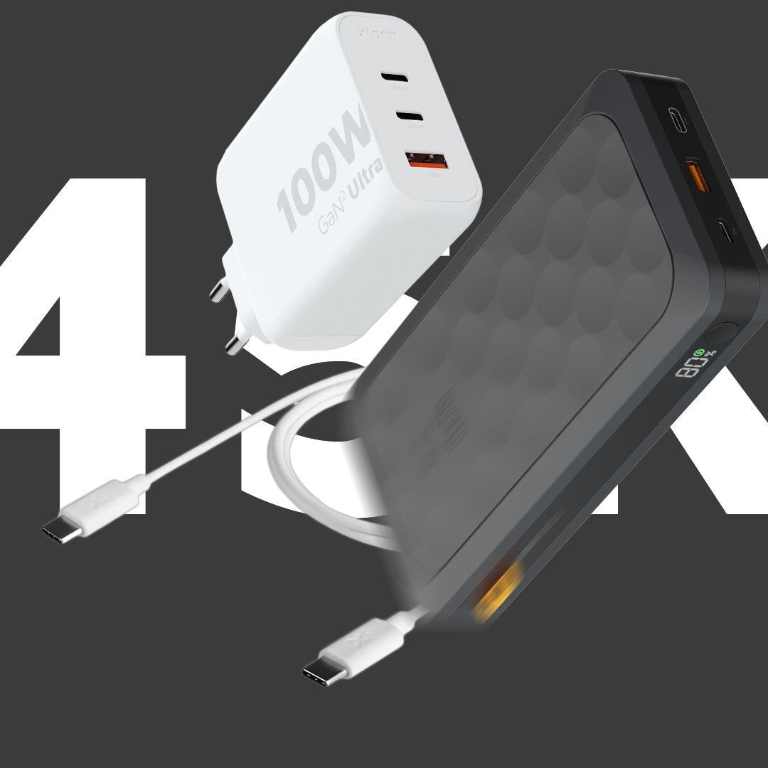 FS5 Midnight Black 45.000 mAh 67W + Fast charger 100W + USB - C PD Cable 100W Bundle - Xtorm EU